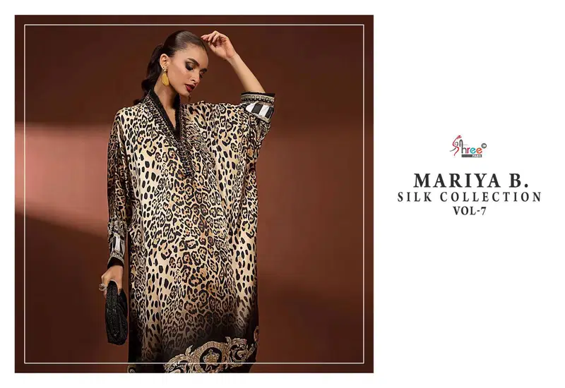 Maria B Silk Collection Vol 7 Japan Satin Printed Pakistani Suits Wholesale Shop In Surat